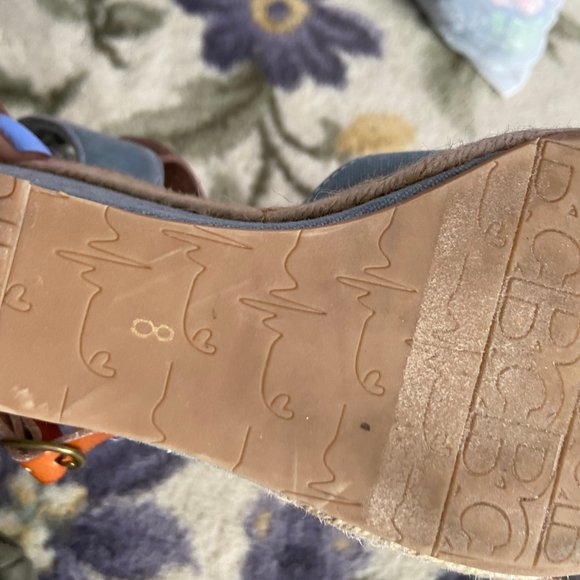 Vintage Francesca's Blue Wedges - Picture 4 of 4